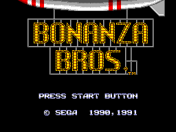 Bonanza Bros. (Europe) Title Screen